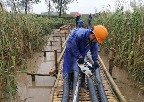 陶山鎮(zhèn)強制拆除飛云江非法走私油碼頭、地磅秤等